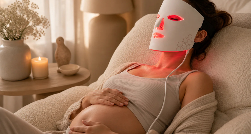 Masque LED visage enceinte : est-ce vraiment sûr pendant la grossesse ?
