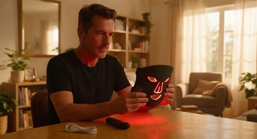masque LED visage HOMME