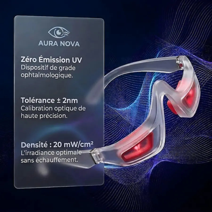 Femme aux yeux fermés avec une peau radieuse et lisse au niveau du contour des yeux, ambiance spa luxueuse